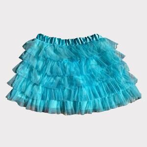 Jona Michelle Large 7-8 Blue Sequin Layed Tutu Dance Dress Up Skirt